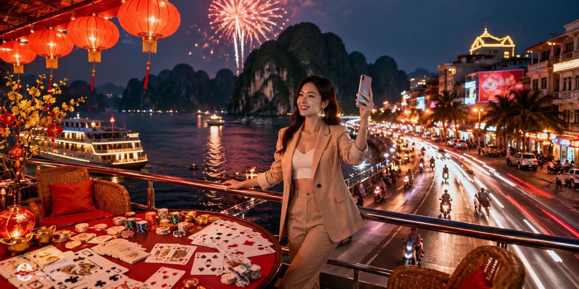 Người chơi tận hưởng máy bài Neon tại Hạ Long trên ketquanet1
